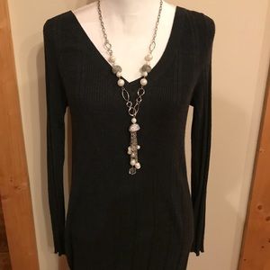 NWOT  America Eagle Sweater Dress Sz Lrg  Drk Grey